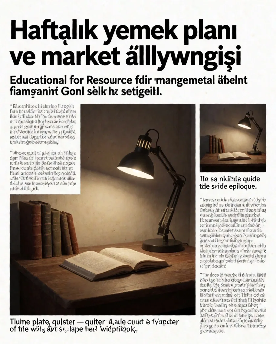 Haftalık yemek planı ve market alışverişi